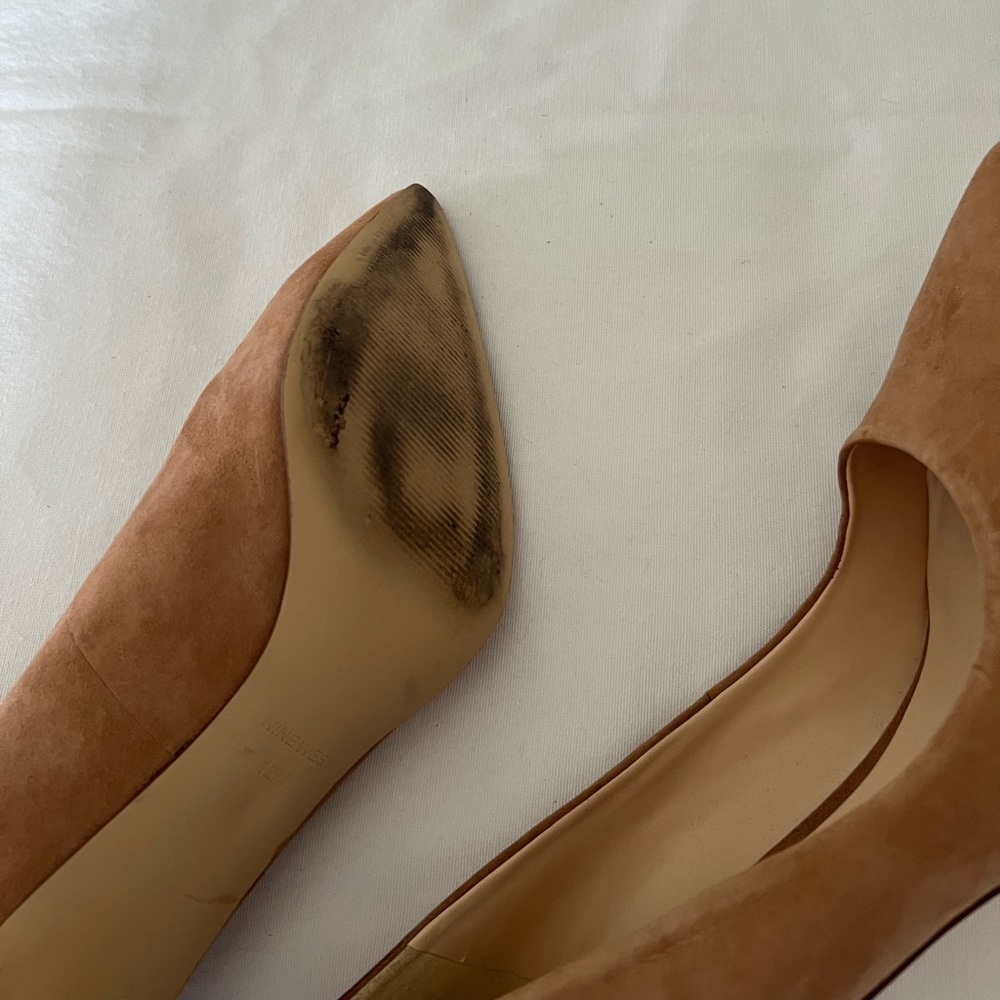 Nine West Women's Tan Suede High Heels - Picture 6 of 7